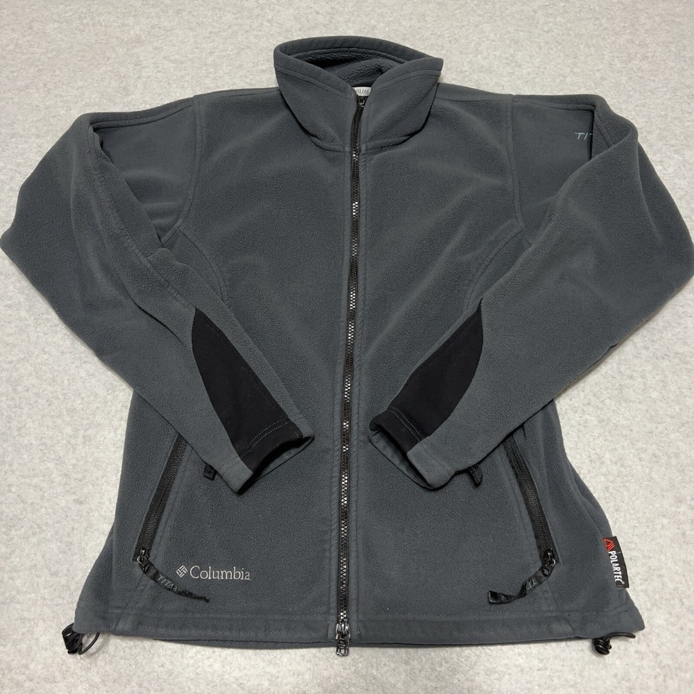 Columbia Jackets Womens Small Gray Titanium Interchangeable Fleece Polartec Cozy